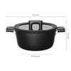 [Officially Imported] Fiskars 22cm Casserole (with lid), Induction/Gas Compatible, Non-Stick, "Hard Face" 1052227