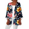 Women's Casual And Fashionable  Printed Lightweight Mid Length Jacket Cardigan Cardigan