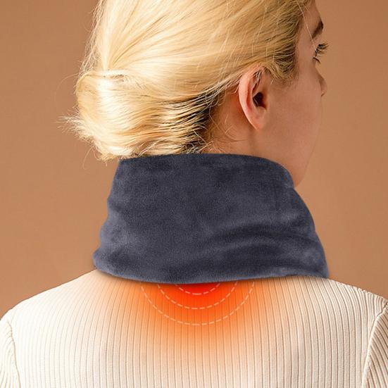 Heated Scarf Waterproof Fabric Fast Heating Electric Heated Scarf Rechargeable 3 Temp Settings Winter Scarf