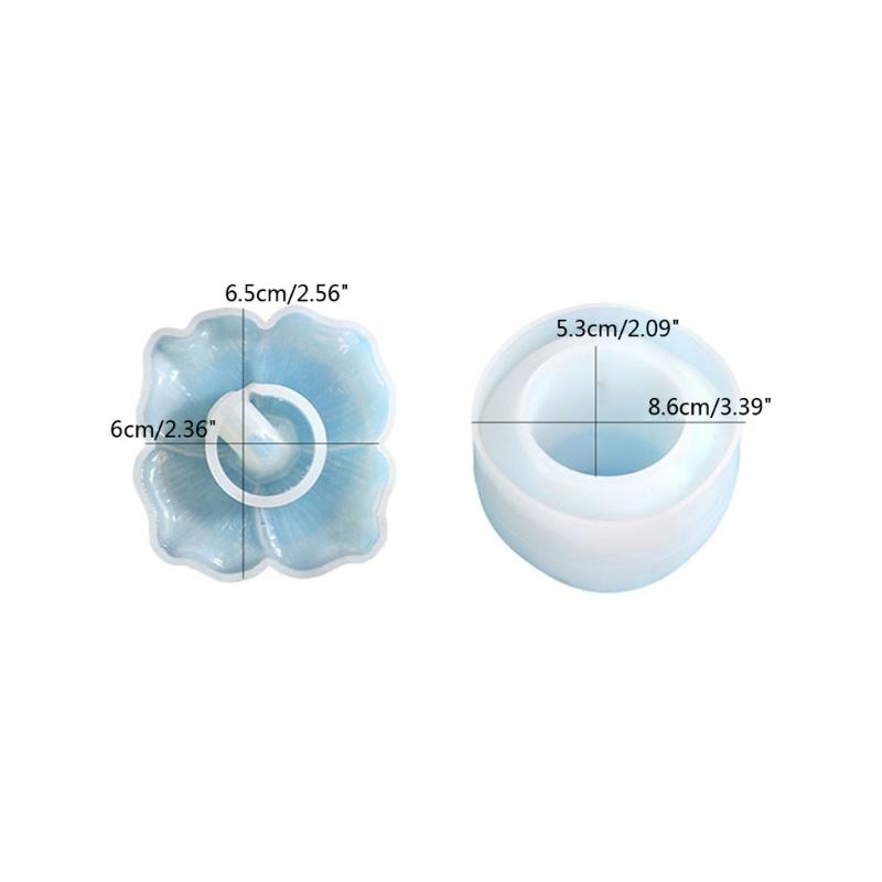 2Pcs Epoxy Crystal Resin Silicone Molds Birthday Persimmon Jar Storage Box Mold for Home Decoration Jewelry Storage