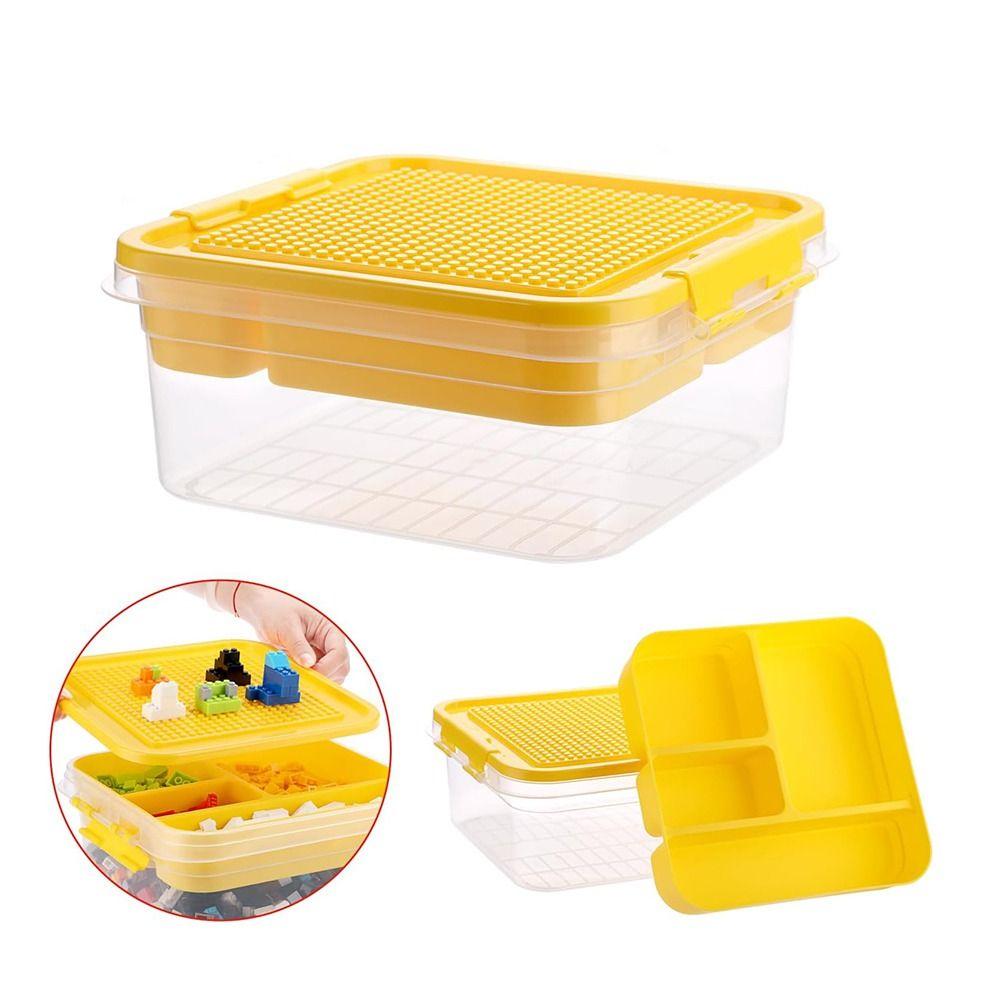 Stackable Children's Toy Organizer Transparent Particle Holder Sealed Storage Jars  Household