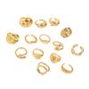 Набор из 12 ажурных колец неправильной формы, украшенных жемчугом, из сплава, модная бижутерия, легкий полый набор украшений для женщин