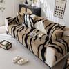 Bunny Cashmere Zebra Pattern Sofa Cushion Autumn and Winter Light Luxury Leather Sofa Cushion Non-Slip New Winter Plush Sofa Cover Cloth