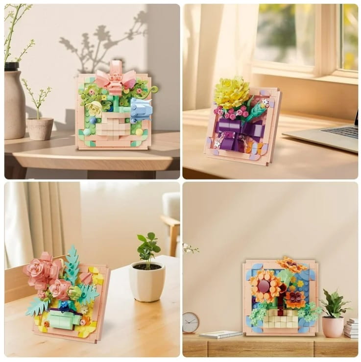 Flowers in a frame blocks 882 pieces