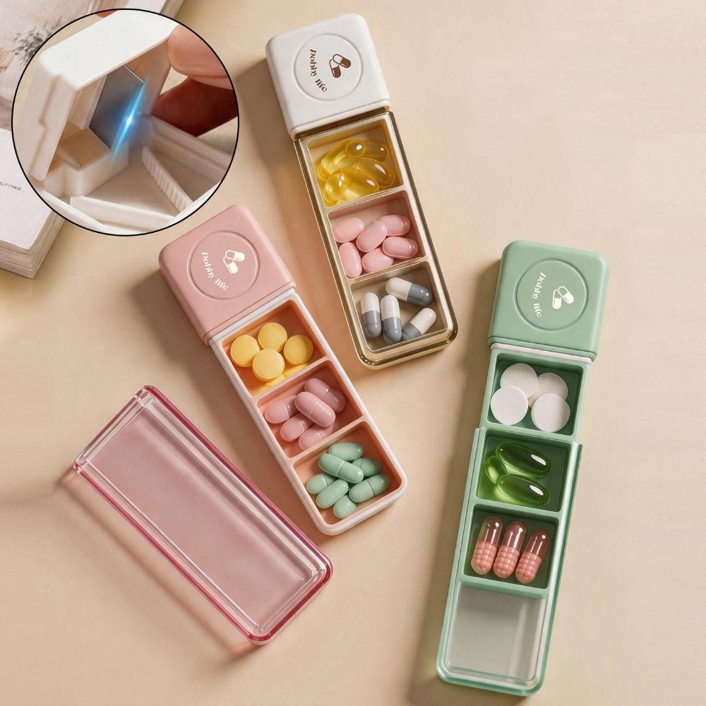 2-IN-1 Pill Box Splitters with Pill Cutter Drug Tablet Organizer New Medicine Container Case