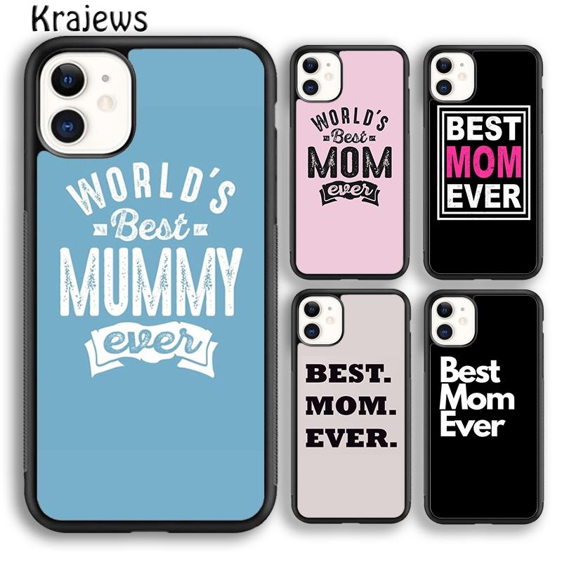 Krajews Best mom ever quotes Soft Phone Case Cover For iPhone 17 Air 16 15 14 plus 11 12 13 pro max Plus coque Fundas