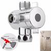 1/2 Inch Toilet Adjustable Arm Mounted Shower Head Shunt T-adapter 3-Way Connector Diverter Valve