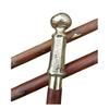 Brass Antique Finish Royal Art Knob Head Handle Brown Wooden Walking Stick