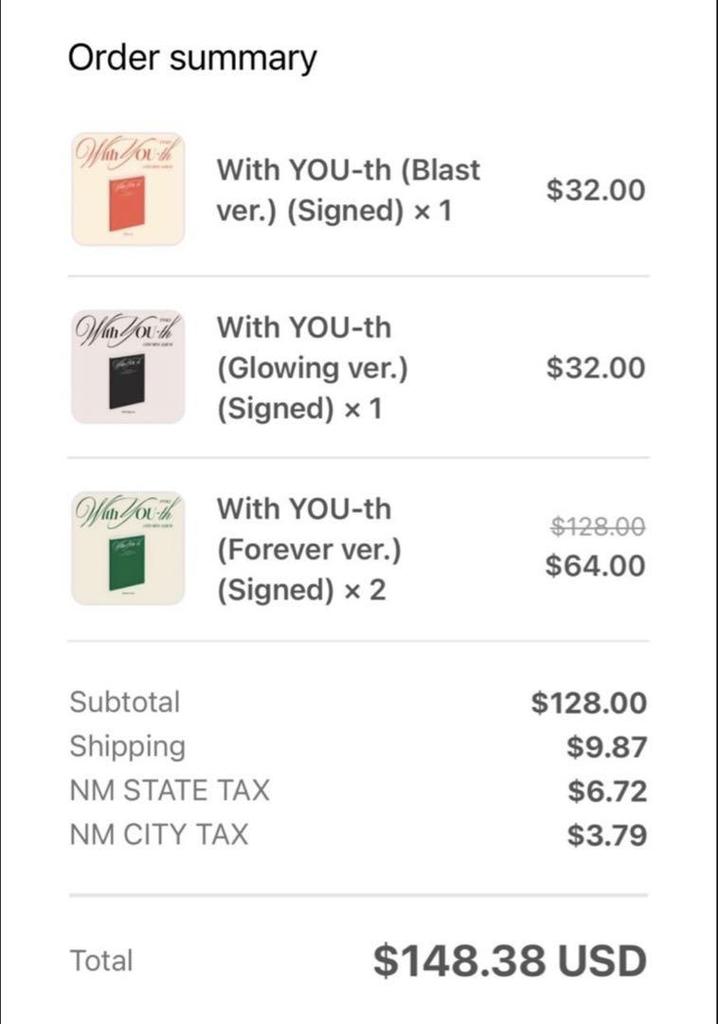 [Б/У] TWICE Мина Американское лимитированное издание Автограф открытка