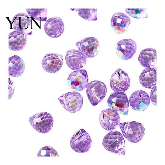 Home Decoration Glass Pieces Faceted Teardrop Beads, Water Drop Loose Spacer Top Drilled Crystal Beaded Curtains Decorations Beads for Sun Catcher,
