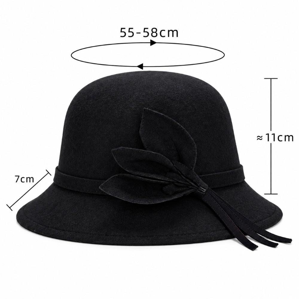 Autumn Winter Fedora Hat Dome Shape Cloche Hat Classic Fisherman Cap Jazz Music Scene