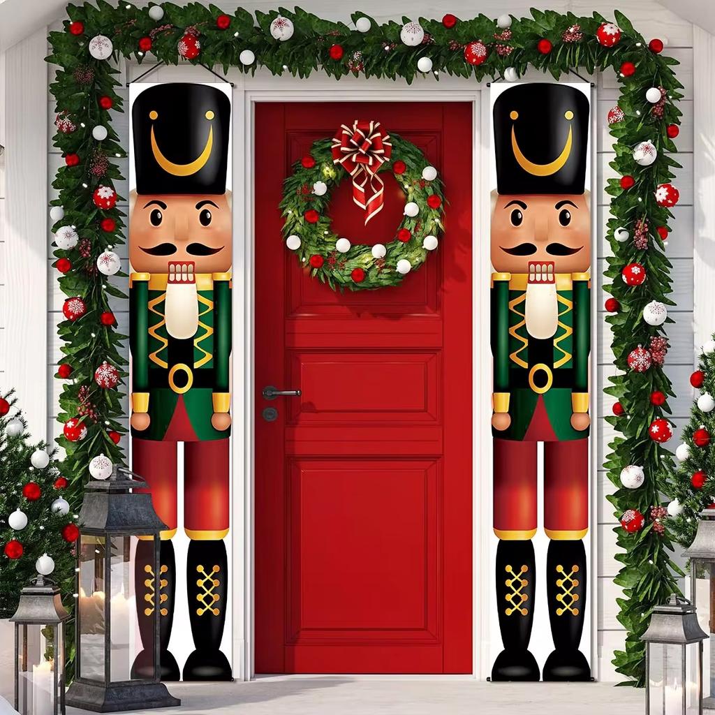 Christmas Hanging Door Banner Merry Christmas Decorations for Home Xmas Navidad Noel Natal Door Decor Happy New Year Gifts 2026