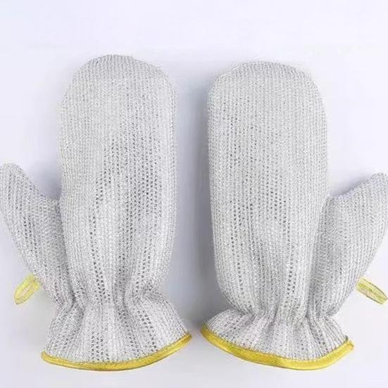2/5Pcs Dishwashing Gloves Grid Weaving Technology Reusable Kitchen Cleaning Gloves Utensils Counters Tableware