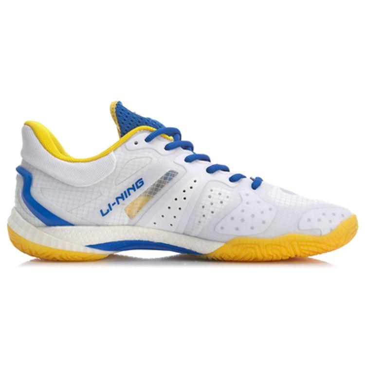 Li Ning 4th Generation Fabric TPU Shock Absorption Anti-Slip Wear-Resistant Lightweight Breathable Low-Top Badminton Shoes Men Shoes Cyan AYAR001-2