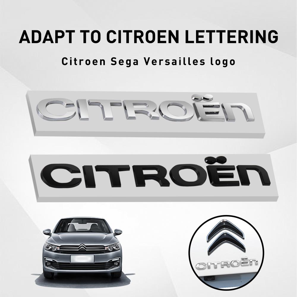 TXBB4 1pcs 3D ABS For Citroen Car Letters Front Hood Emblem Bonnet Sticker Rear Tail Trunk Badge Decal Styling Car Accessories