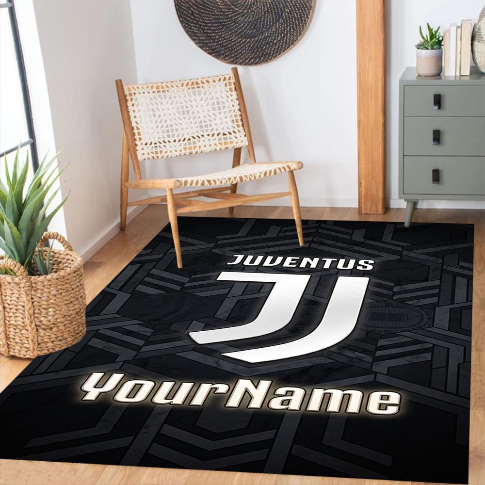Juventus Customized Name Floor Rug Office Rug Perfect for Dining Room Game Room Outdoor Decorate room Anti-slip Rug Decorate Offices Spiritual Gift