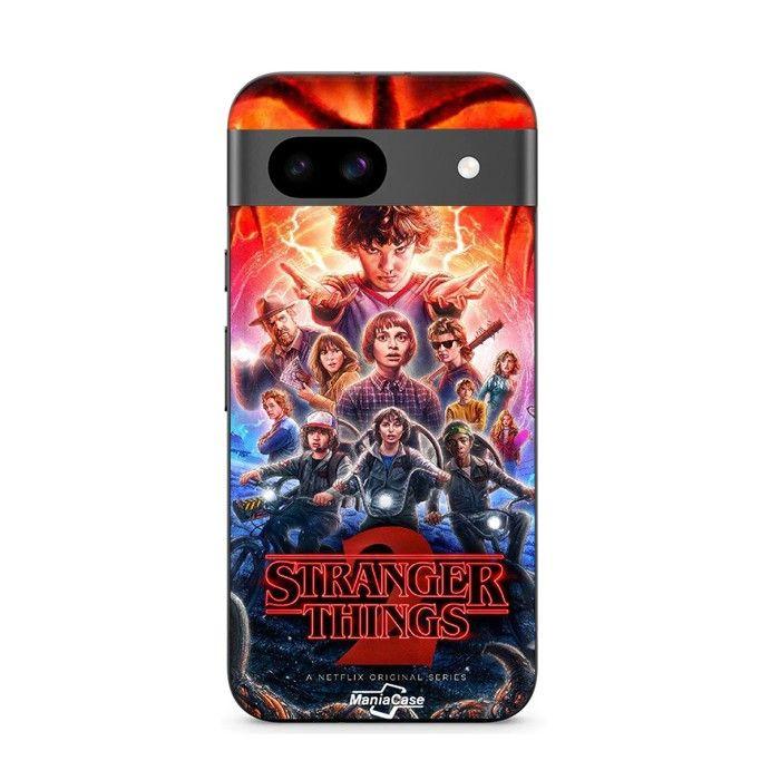 Coque de téléphone - MANIACASE - Google Pixel 8a - Silicone TPU - Noir - Stranger Things saison 2