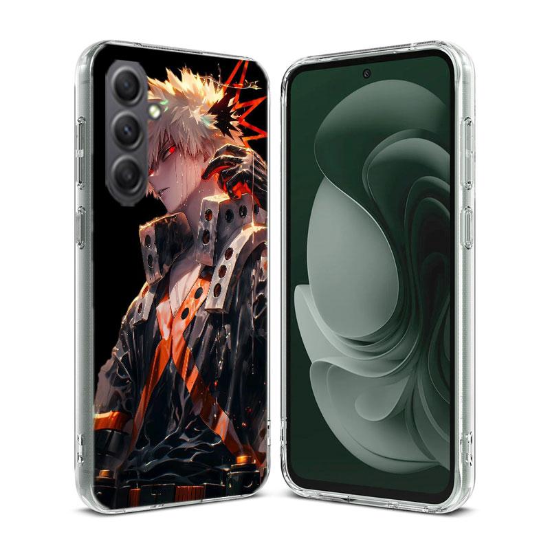 Чехол для телефона My Hero Bakugou Katsuki для Samsung A16 A26 A36 A56 A17 A37 A57 A07 A06 A02S A03 A04S A05S Galaxy Note 20 10 A50S A71