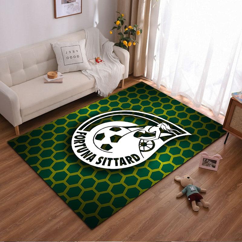 Ковер с логотипом Fortuna Sittard, подходит в качестве нескользящего коврика для гостиной или дивана в спальне