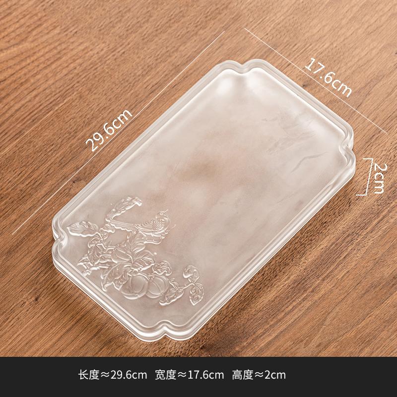 Матовый стеклянный поднос для чая Домашний поднос из сухой пены Креативный чайный сервиз Аксессуары для чайной церемонии Поднос для десертов Подносы для конфет Специальная посуда