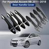 Автомобильный тюнинг Для Hyundai Accent RB 2011 2012 2013 2014 2015 2016 2017 2018 Стайлинг Накладки на ручки дверей Накладка на чашу ручки двери Аксессуары
