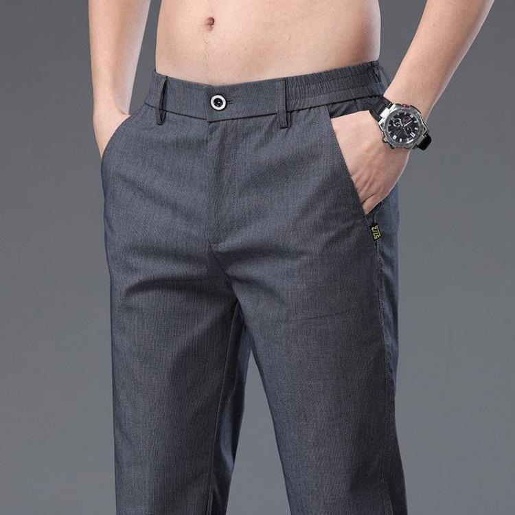 New Business Casual Trousers High Elasticity Straight Leg High End Mens Summer Spring Casual Pants