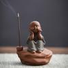 Дзен Фиолетовая Глина Монах Чайный Питомец и Подставка для Благовоний