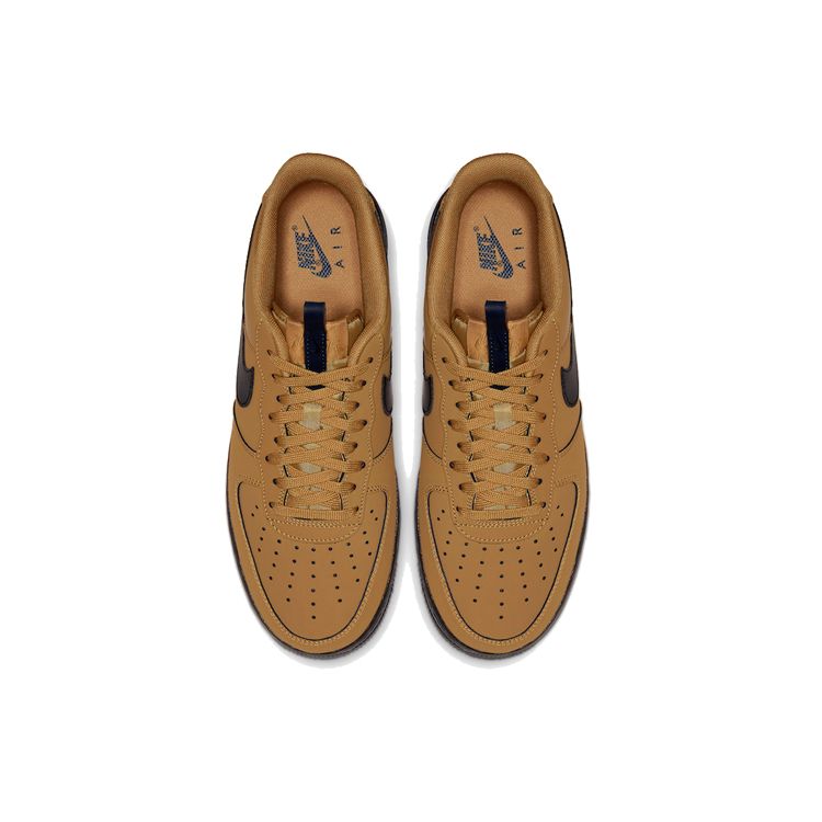 Nike Черные кроссовки унисекс Air Force 1 Low Wheat Tan Midnight-Navy BQ4326-700