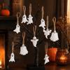 24PCS Hangable Halloween Ghost Hanging Decoration Ghost Felt Pendant  Halloween Home Festival Decor