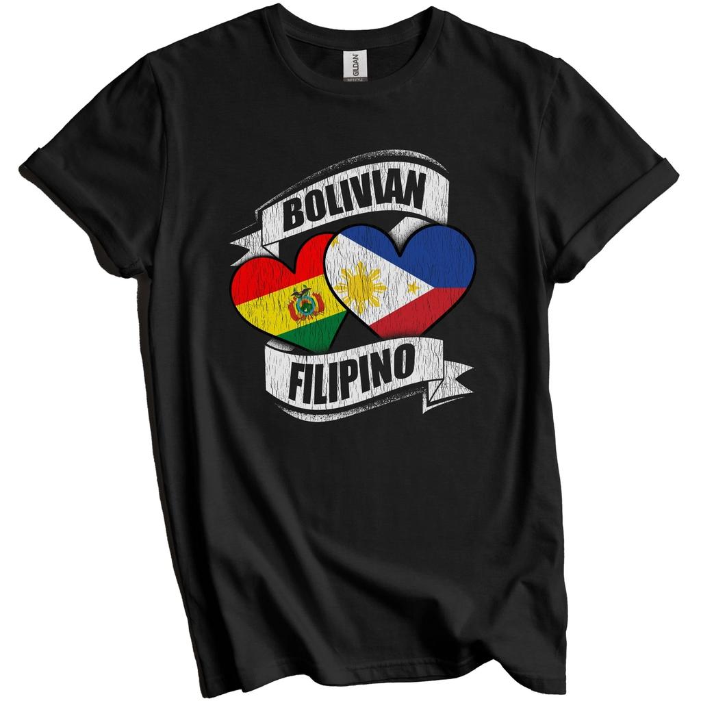 Bolivian Filipino Hearts Bolivia Philippines Flags T-Shirt