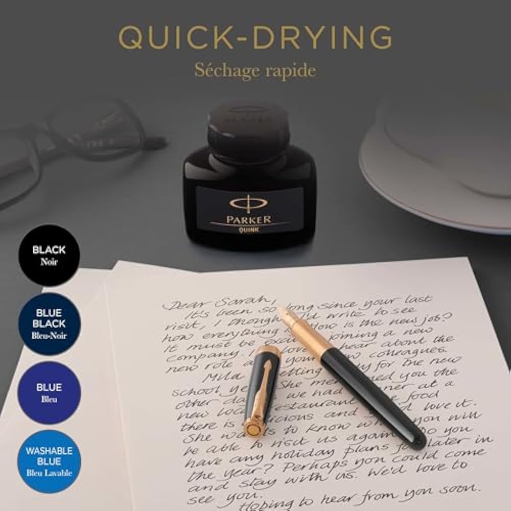 PARKER Parker Чернила для ручки Quink Черные S1162110 57мл Обычные Импортные