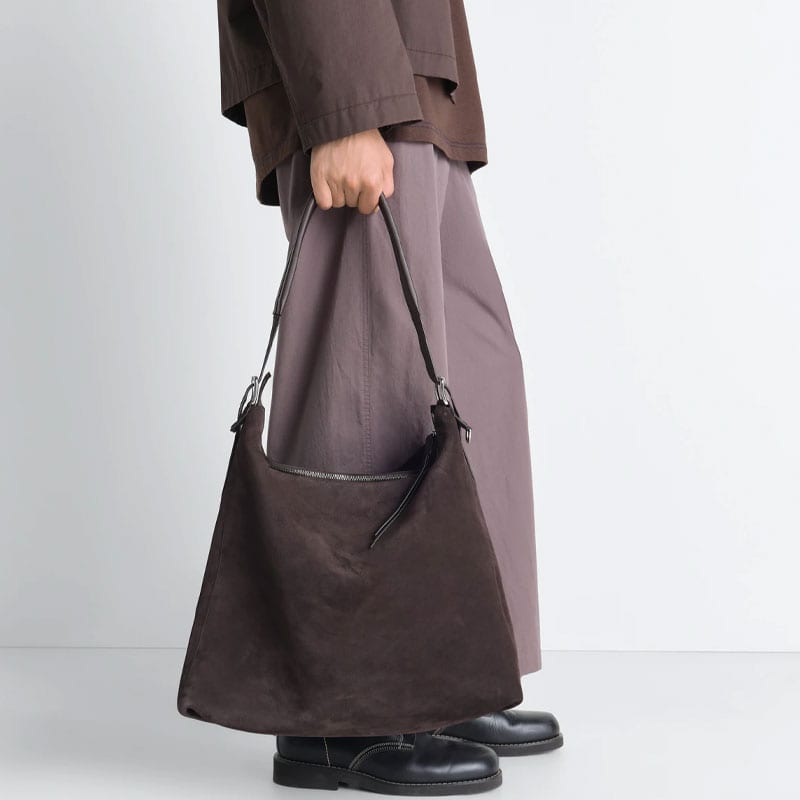 Lemaire Cow Leather Hobo Bag Shoulder Bag Women's Ebony Brown BG0189-LL0125-007