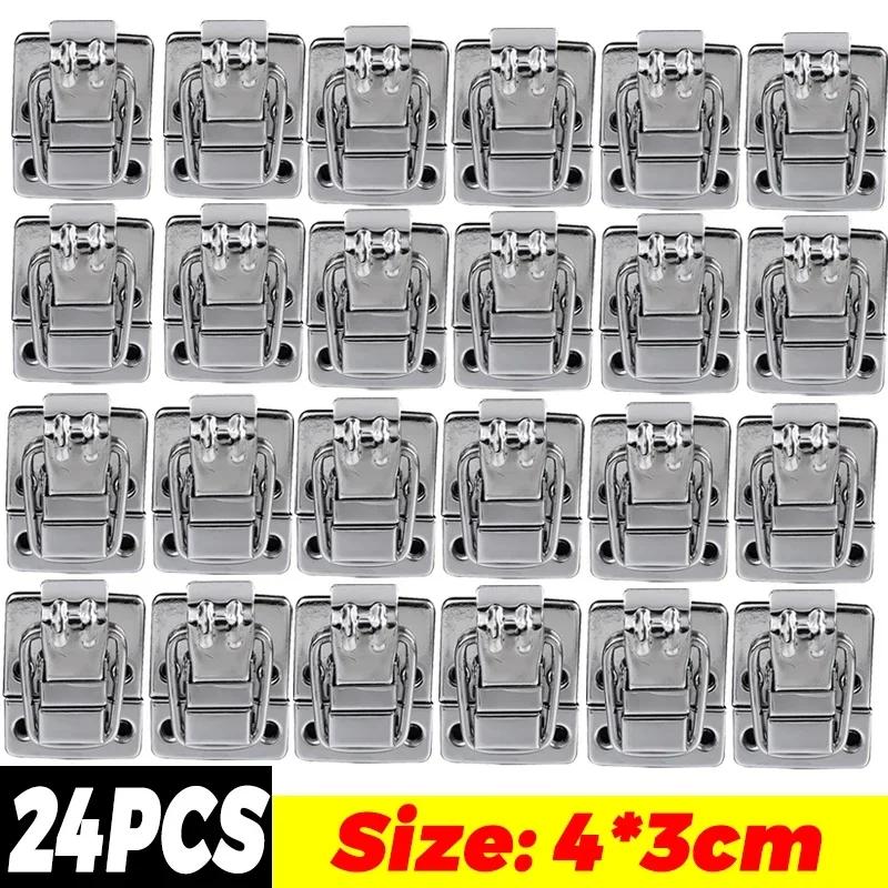 2/10x Stainless Steel Wood Box Hasps Drawer Buckles Suitcases Latches Jewelry Case Lock Clip Clasp Catch Chest Case Toggle Latch