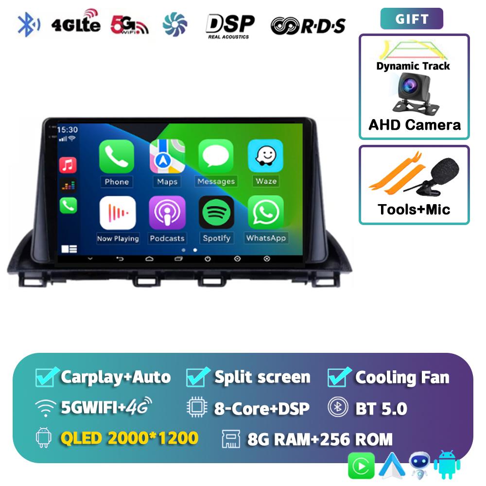 Android 14 Автомагнитола Carplay Auto для Mazda 3 Axela 2013-2018 Стерео GPS Навигация Мультимедийный Видеоплеер Авторадио Головное Устройство