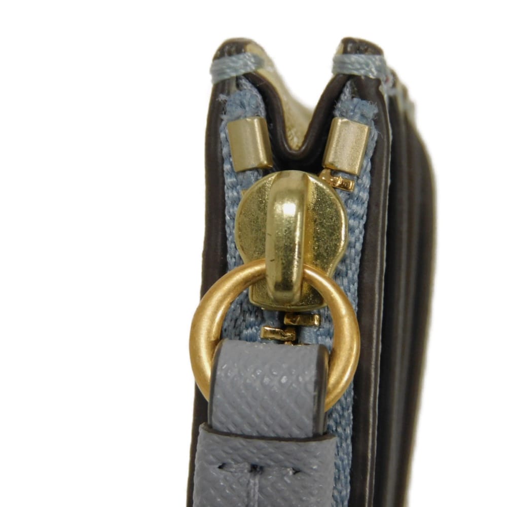 Used Robinson Fragment Case 10833, 79423, 7943, Saffiano Card Case with Double T Logo, Multicolor, Unisex from Japan