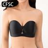 CFSC Женский бюстгальтер большого размера с однотонным принтом Бюстгальтеры со сборкой Бюстгальтеры без размера бретельки