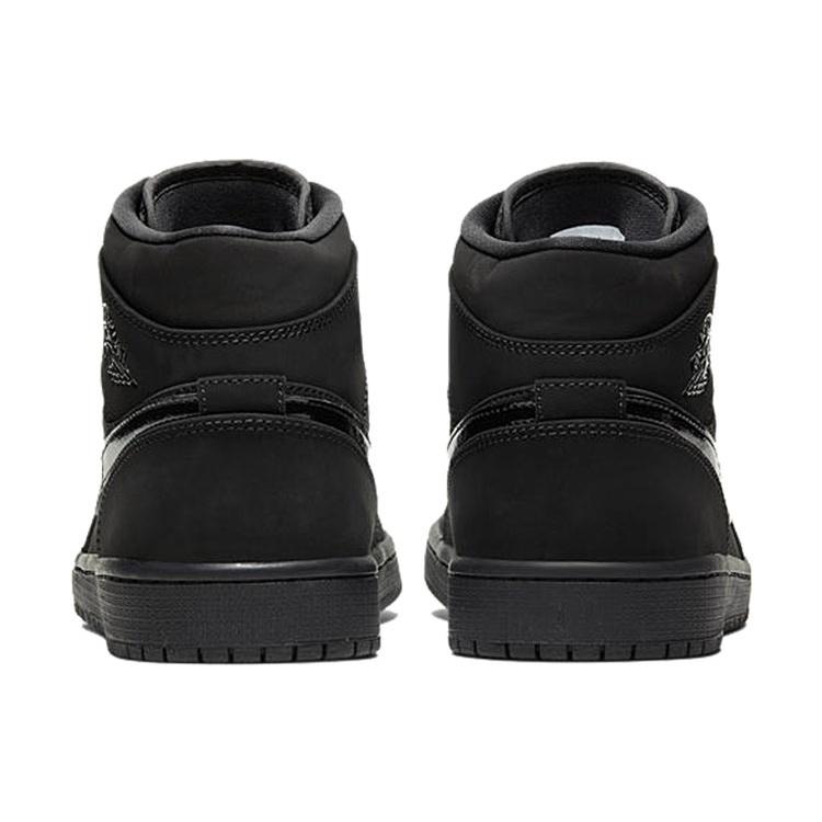 Air Jordan 1 Mid 'Triple Black Suede' Мужские 554724-056