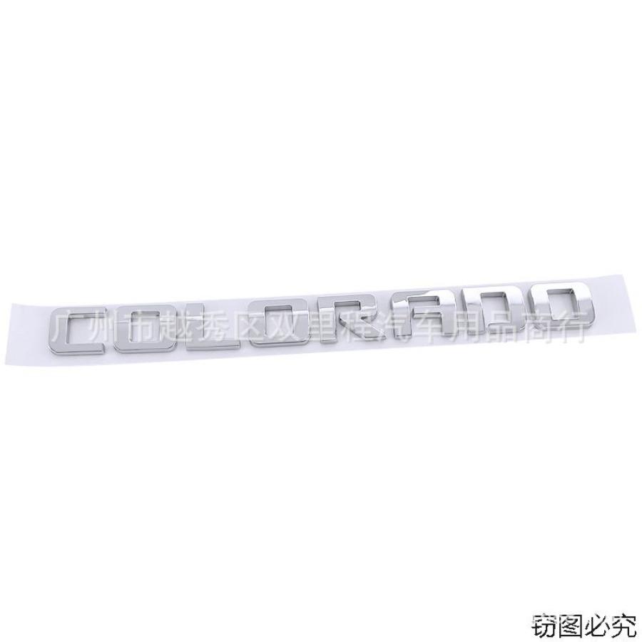 1Pc Colorado customization stickers Chevrolet pickup truck decals ABS rear cargo compartment lettering stickers.