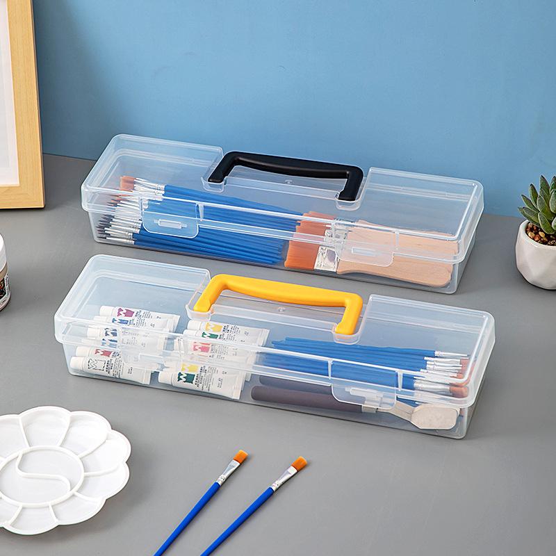 Vowcarol Paint Brush Case Portable, длинный ящик для хранения кистей, держатель кистей