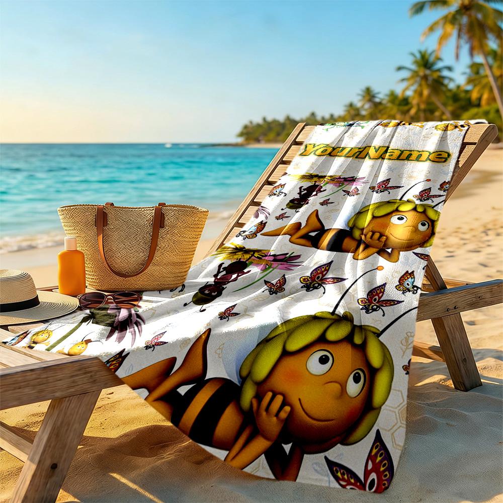 Biene Maja Personalized Name Beach Towel Soft Durable Quick-Dry