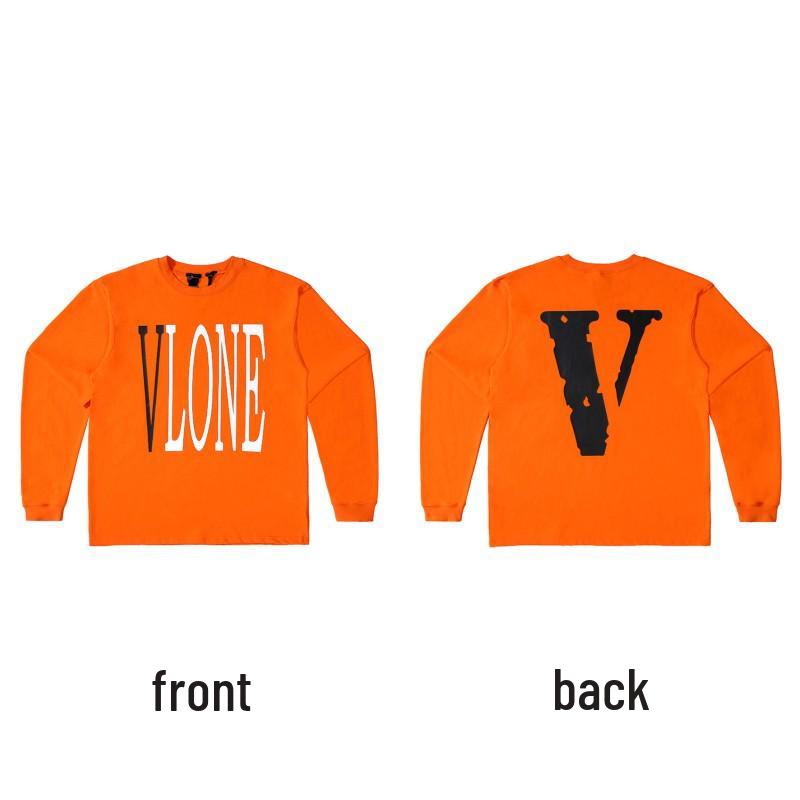 Унисекс худи VLONE с большим V и длинным рукавом - Модный стиль, вдохновленный Ван Ибо