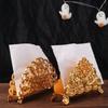 European Style Metal Paper Dispenser Desktop Ornament Gold Tissue Box  For Dining Table