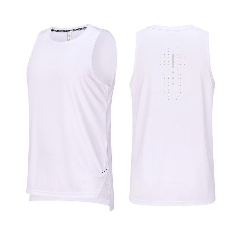 Мужской летний быстросохнущий жилет для бега Ice Silk — дышащий, бесшовный, впитывающий пот, удобный.