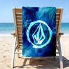 proof beach towel with a V-VOLCOM LOGO4 pattern - soft,absorbent,quick-drying,machine washable - perfect for swimming,camping,bathing