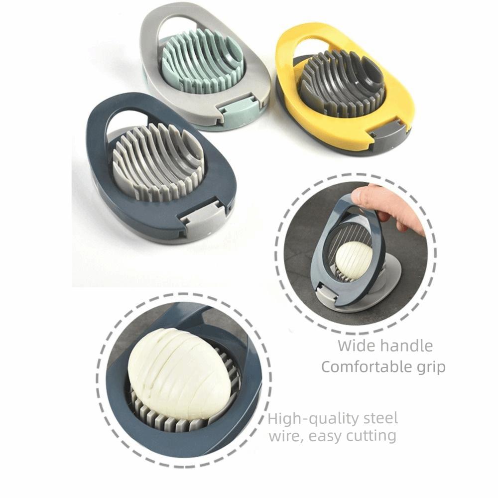 Stainless Steel Wire Boiled Egg Slicer Wide Handle Comfortable Grip Strawberry Cutter Easy To Clean Multipurpose