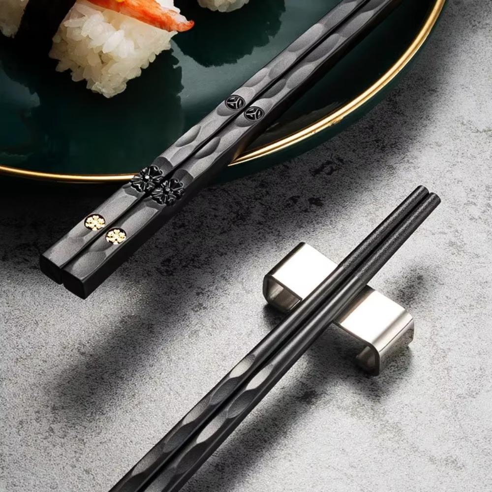 5 Pairs Zinc Zinc Alloy Sushi Chopsticks Reusable Kitchen Chopsticks Janpanese Chopsticks Set  Noodle