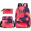 Stranger Things Backpack Set 3-Piece Student School Bag with Lunch Bag & Pencil Case Black TV Merch