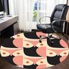 1pc Bust Pattern Office Round Area Rug, Indoor Mat Suitable For Office, Under Office Chairs Bedroom Living Room Home Decor, Room Deco 164