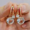 Новые корейские модные круглые серьги-капли с кристаллами для женщин, модные серьги-кольца с цирконием, ювелирные изделия, аксессуары для вечеринок