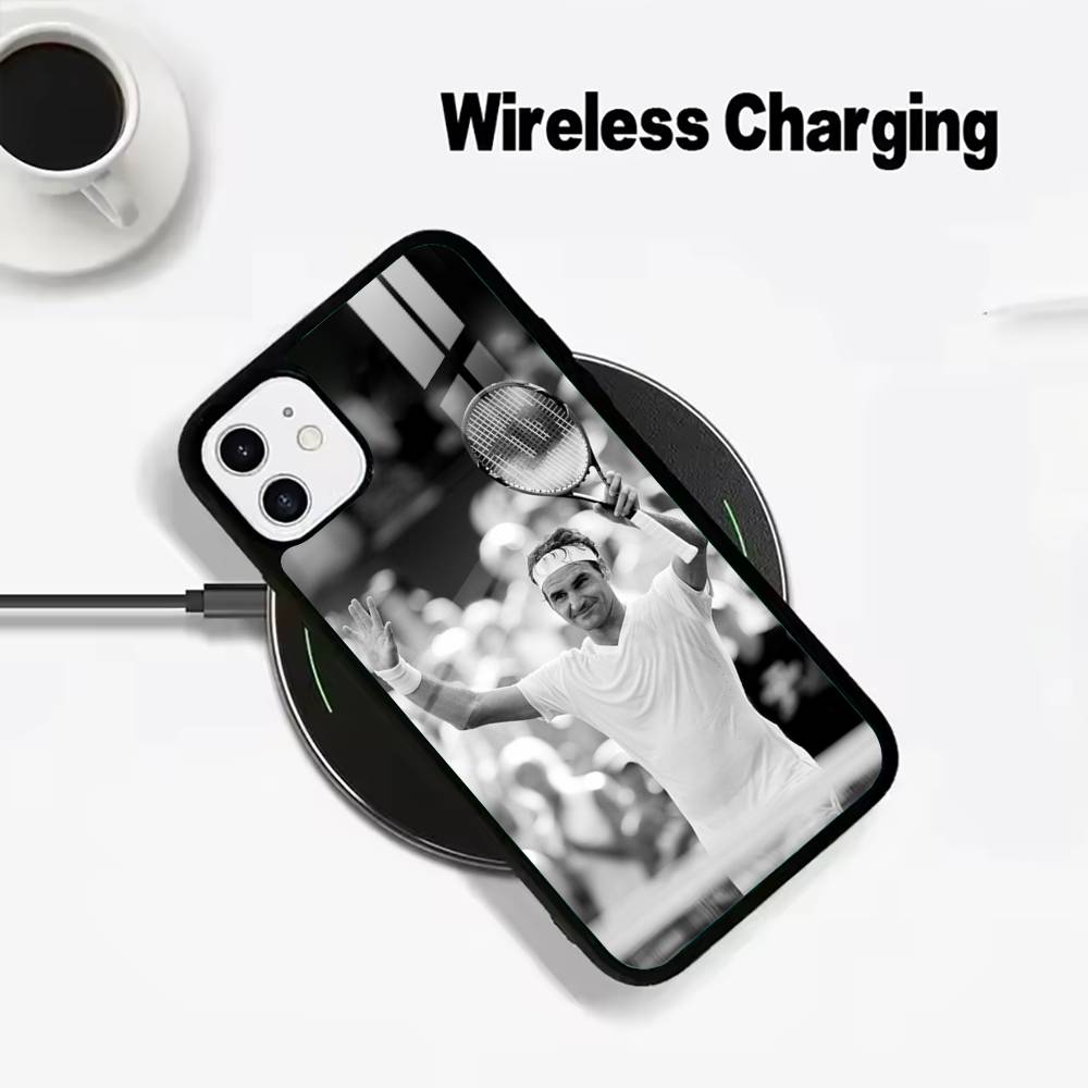 Tennis-Roger Federer For IPhone17 16 15 14 13 12 11 Plus Pro Max Plus Wireless Charger Phone Case
